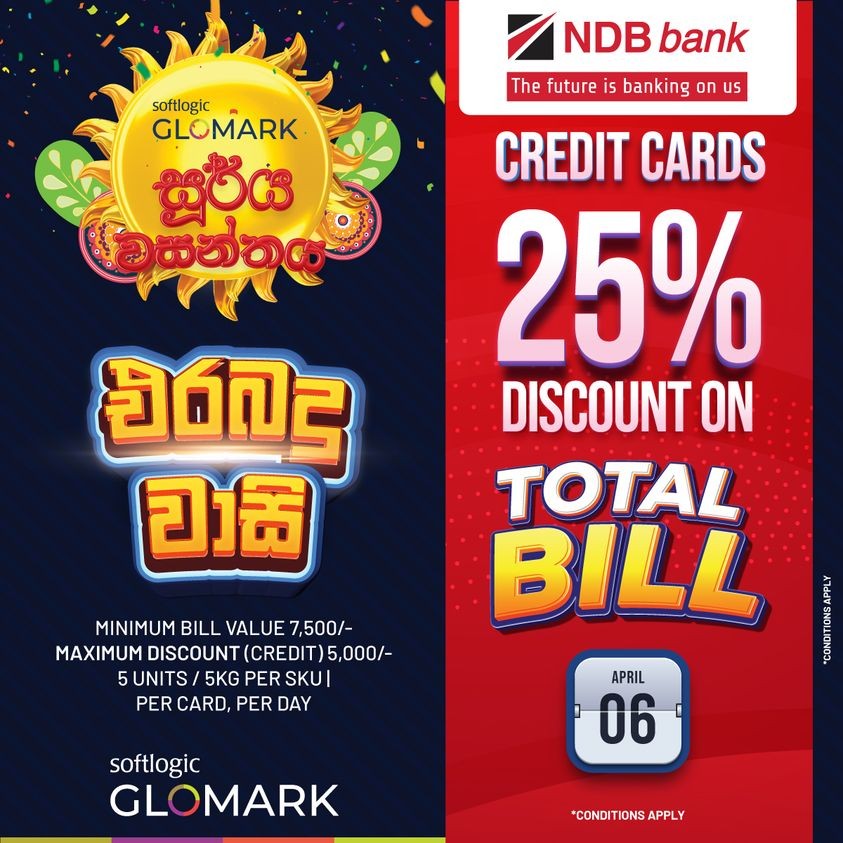 Enjoy 25% DISCOUNT on TOTAL BILL with NDB Credit Cards at any GLOMARK ...