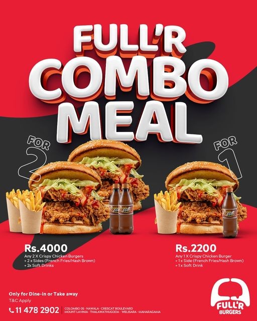 Grab our Single Meal Combo for a budget-friendly bite at Full'r Burgers ...
